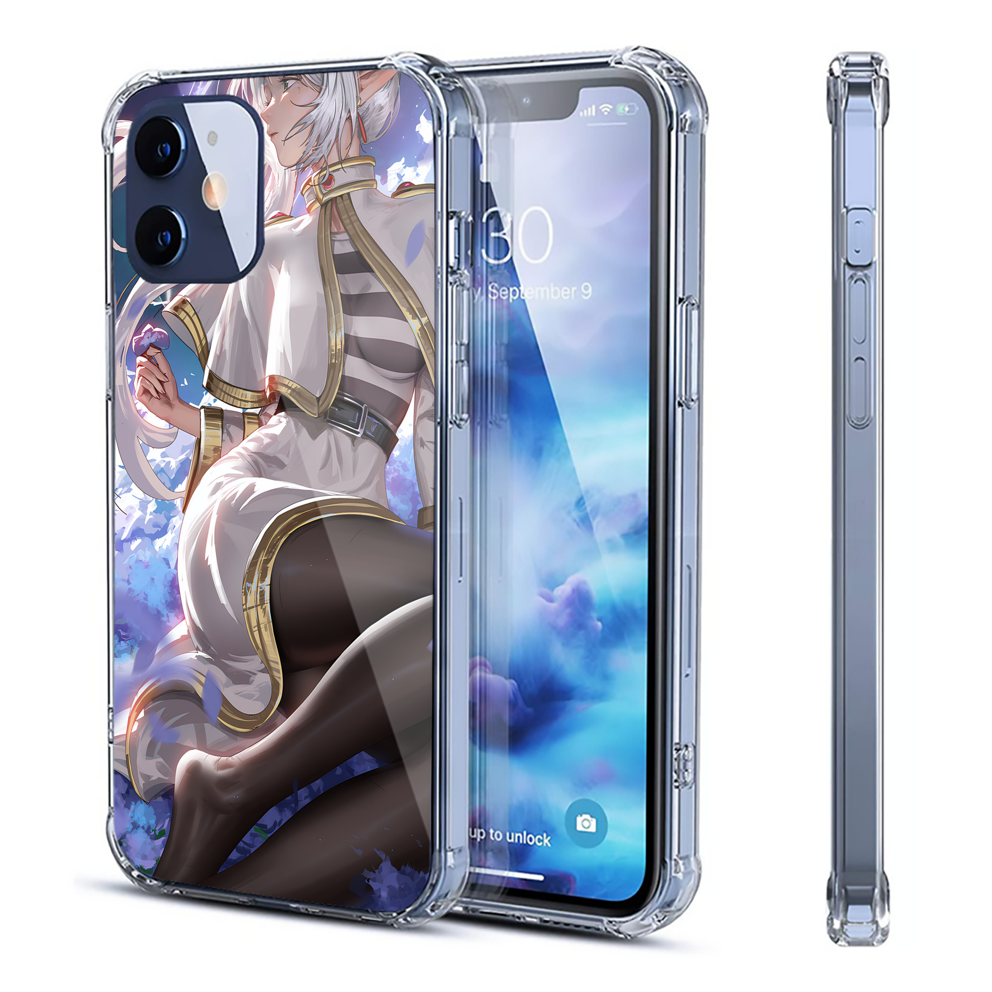 （画像用） 葬送のフリーレン Frieren 【iPhone 12シリーズ対応】透明スマホケース（クリアソフトケース）
